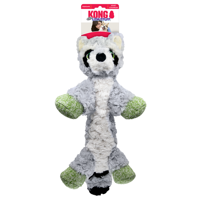 Kong Flopzie Low Stuffing Raccoon