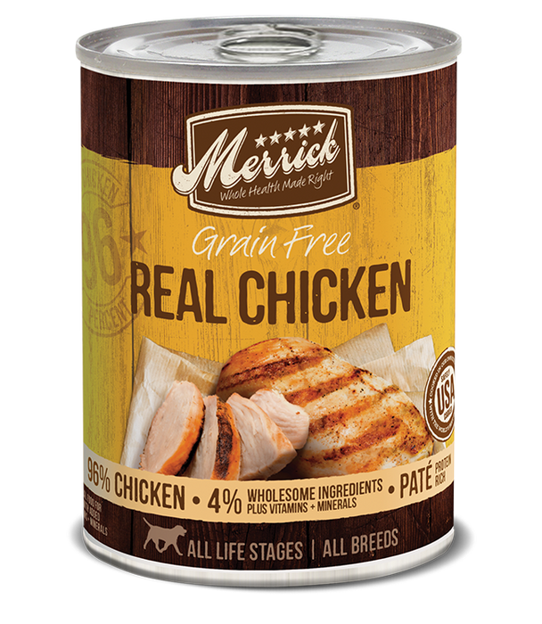 Merrick Classic Grain Free Dog Can Food 96% Real Chicken