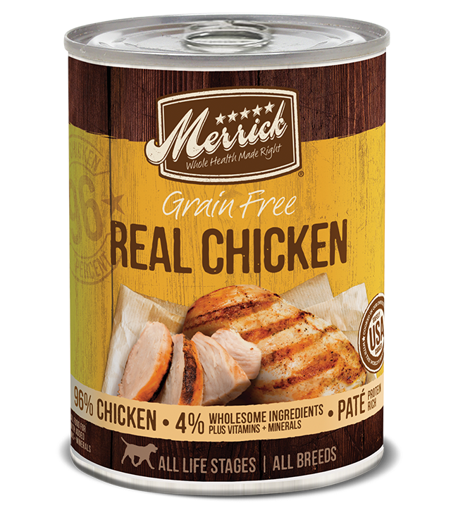 Merrick Classic Grain Free Dog Can Food 96% Real Chicken