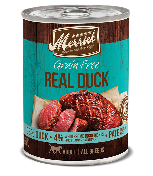 Merrick Classic Grain Free Dog Can Food 96% Real Duck