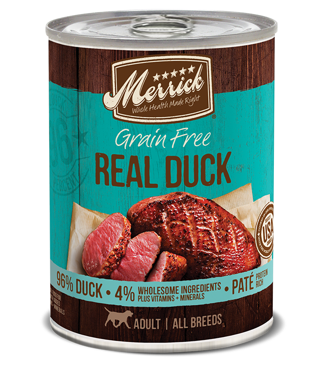 Merrick Classic Grain Free Dog Can Food 96% Real Duck