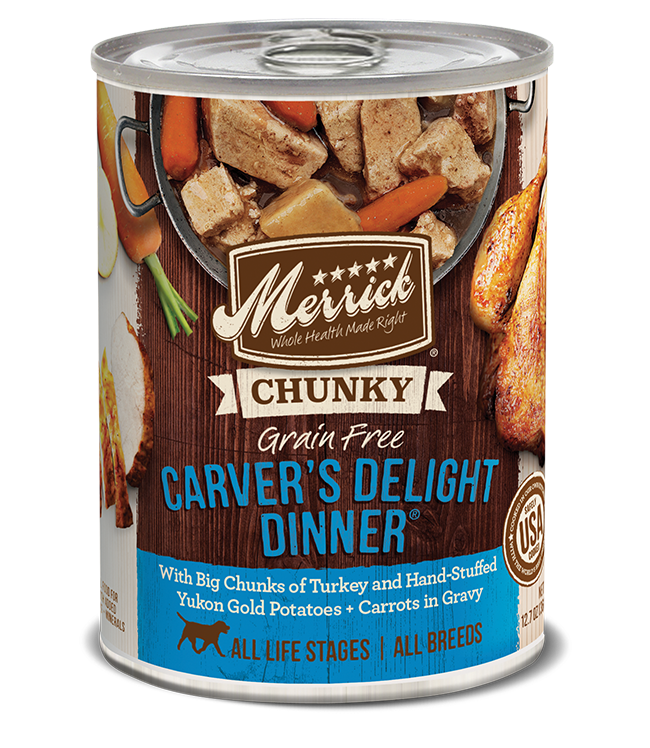Merrick Classic Grain Free Dog Can Food Chunky Carver's Delight