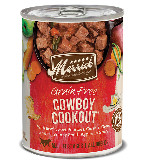 Merrick Classic Grain Free Dog Can Food Cowboy Cookout
