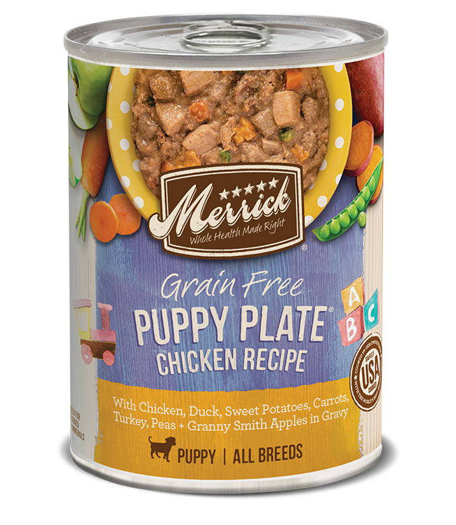 Merrick Classic Grain Free Dog Can Food Puppy Plate Chicken