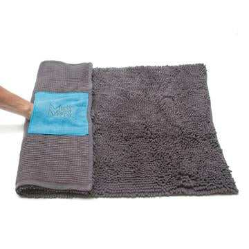 Messy Mutt Dog Drying Mat & Towel Cool Grey