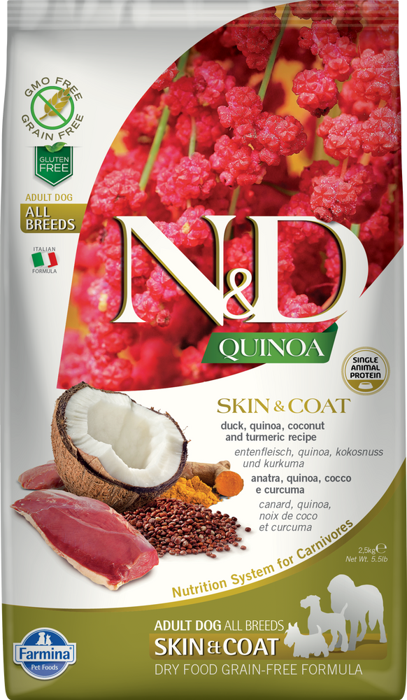 Farmina N&D Quinoa Functional Grain Free Dog Dry Food Skin & Coat Duck