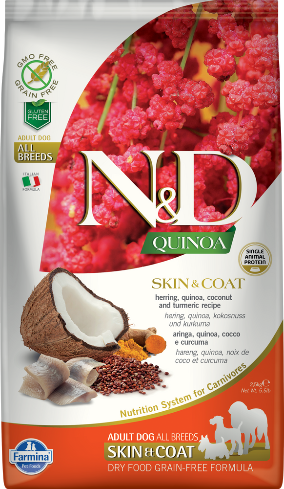 Farmina N&D Quinoa Functional Grain Free Dog Dry Food Skin & Coat Herring