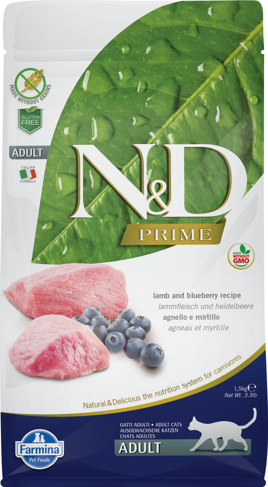 Farmina N&D Prime Grain Free Cat Dry Food Lamb & Blueberry