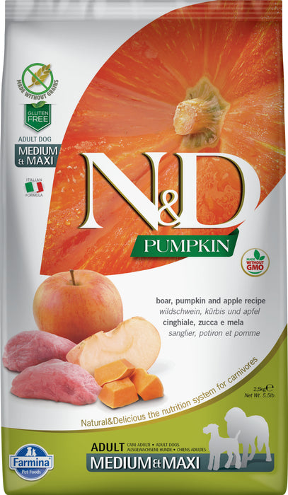 Farmina N&D Pumpkin Grain Free Dog Dry Food Boar Med/Maxi