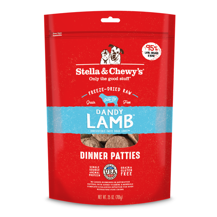 Stella & Chewy's Dog Freeze Dried Food Dinner Patties Dandy Lamb