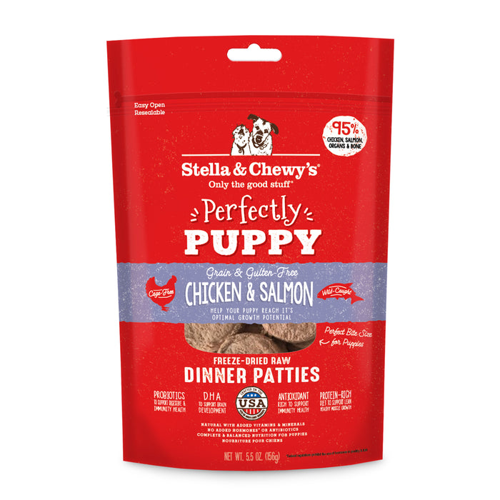 Stella & Chewy's Dog Freeze Dried Food Dinner Patties Puppy Chicken & Salmon