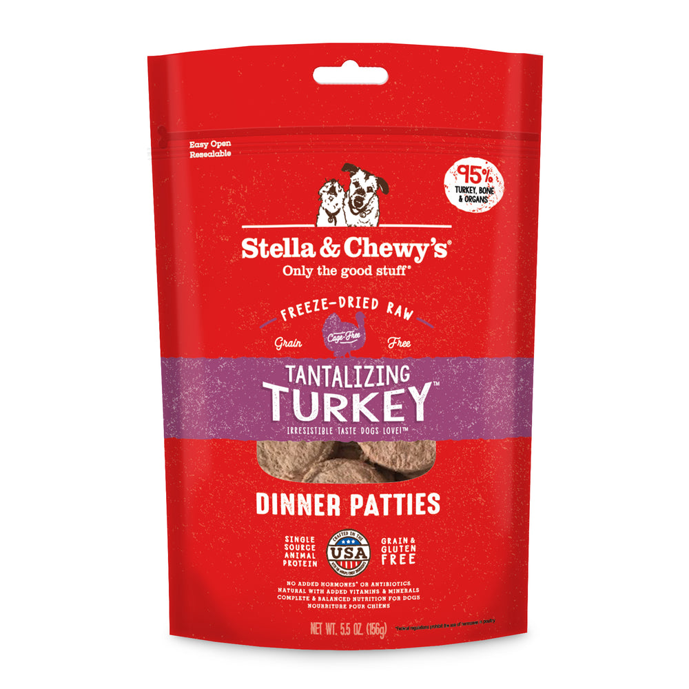Stella & Chewy's Dog Freeze Dried Food Dinner Patties Tantalizing Turkey