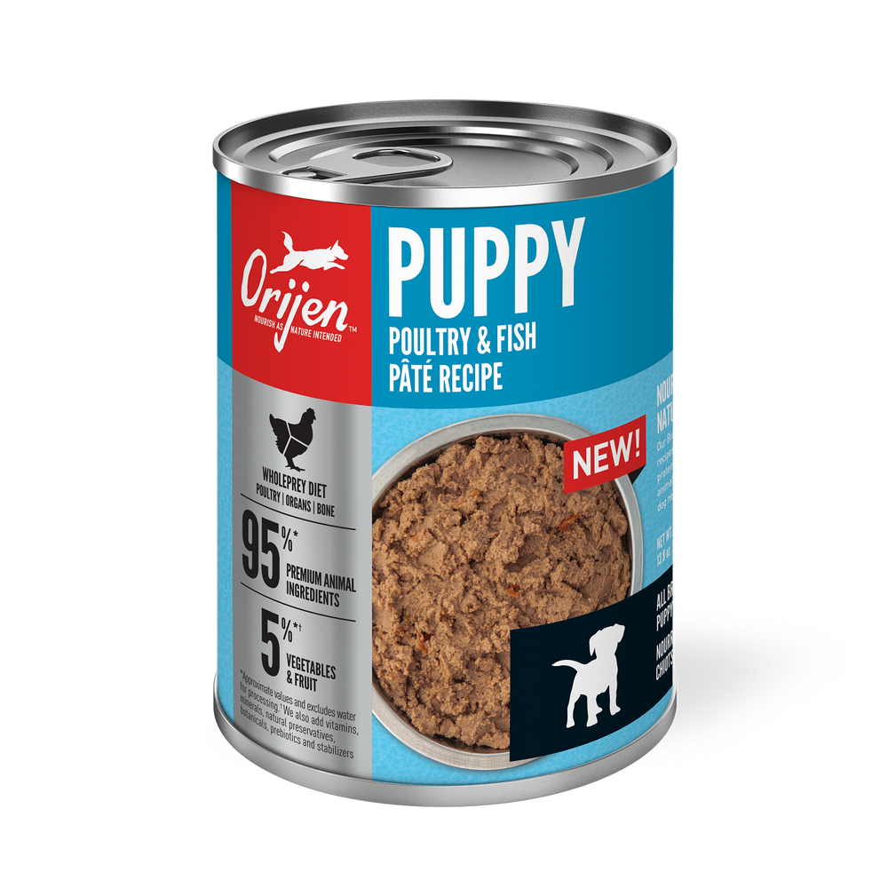 Orijen Grain Free Dog Can Food Puppy Poultry & Fish Pate 12.8oz, Single