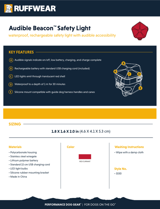 Ruffwear Safety Light Audible Beacon