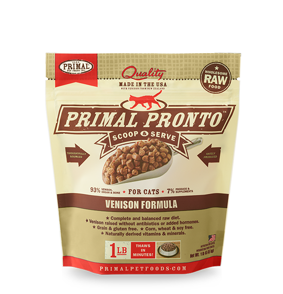 Venison raw cat sales food