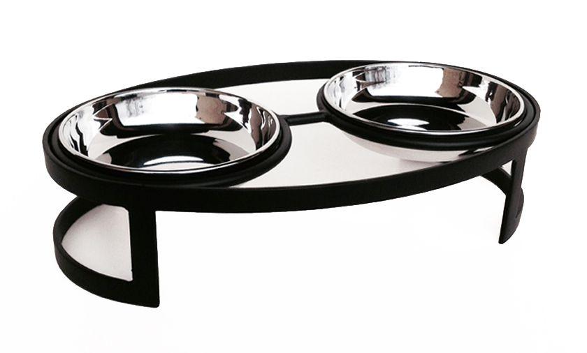 Wrought Iron Wire Tiny Oval Raised Double Diner, X-Small (9.5"L-5.5"W-3"H)