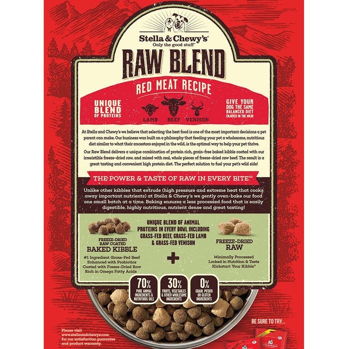 Stella & Chewy's Raw Blend Grain Free Dog Dry Food Red Meat