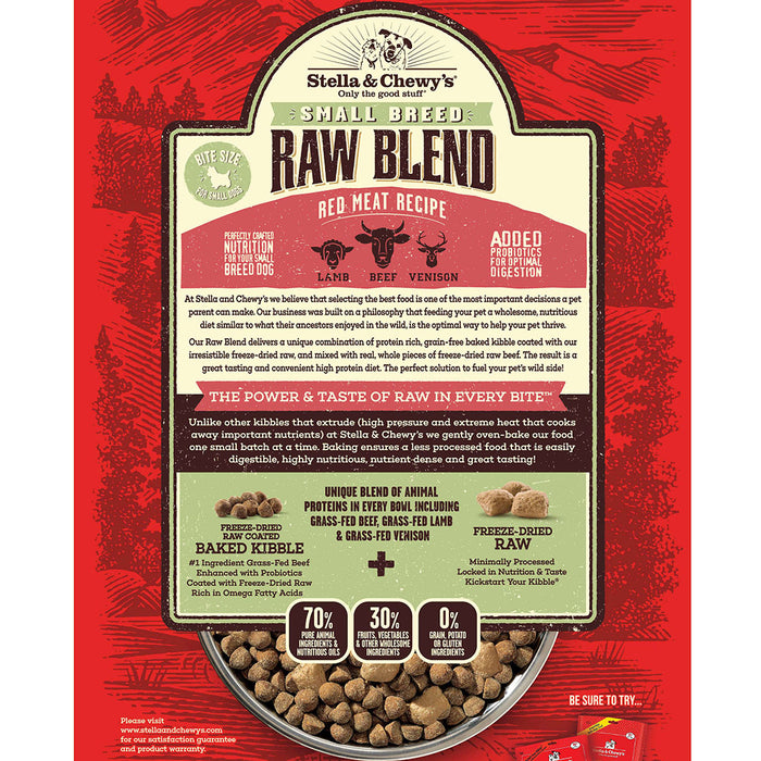 Stella & Chewy's Raw Blend Grain Free Dog Dry Food Small Breed Red Meat