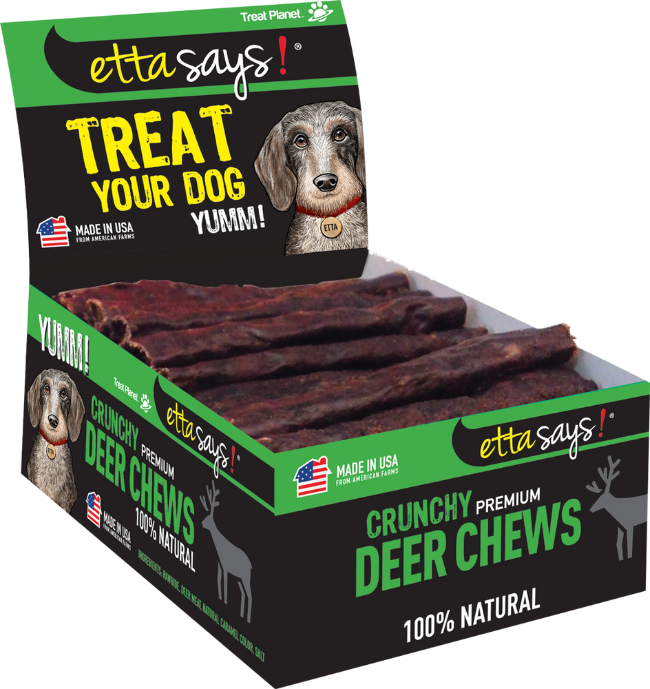 Etta Says Dog Crunchy Jerky Chew Deer, 4" 36ct Box