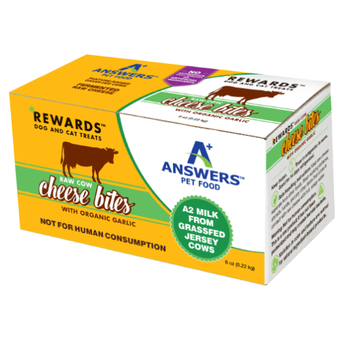 Answers Rewards Frozen Raw Fermented Cow Milk Cheese Treats with Garlic