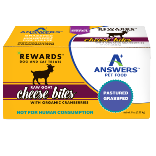 Answers Rewards Frozen Raw Fermented Goat Milk Cheese Treats with Cranberry