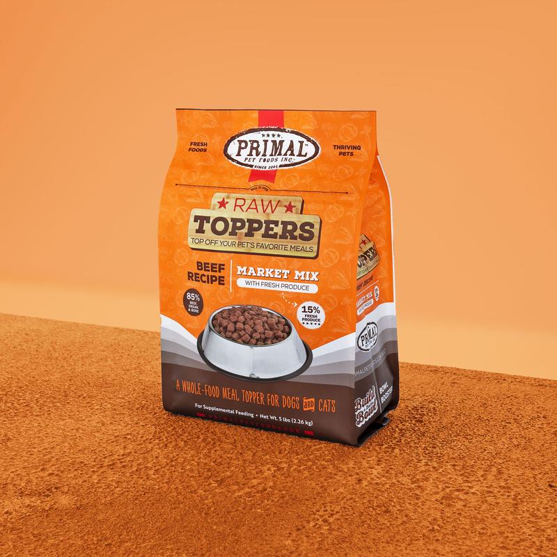Primal Frozen Market Mix Food Topper Beef