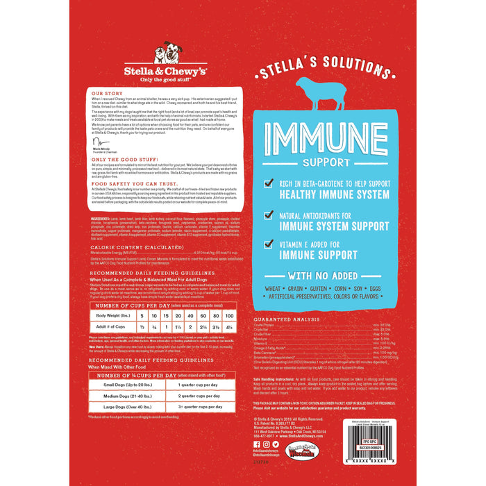 Stella & Chewy's Solutions Dog Freeze Dried Food Immune Boost Lamb 13oz