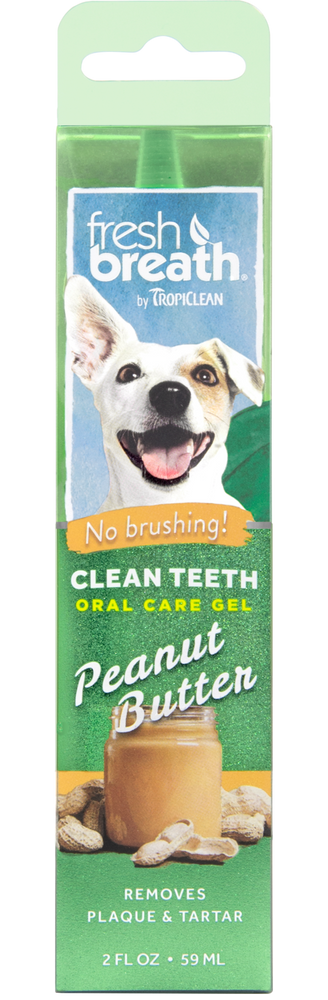 TropiClean Fresh Breath Dog Clean Teeth Gel Peanut Butter