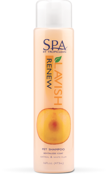 Tropiclean Spa Lavish Dog Shampoo Renew Oatmeal White Plum On
