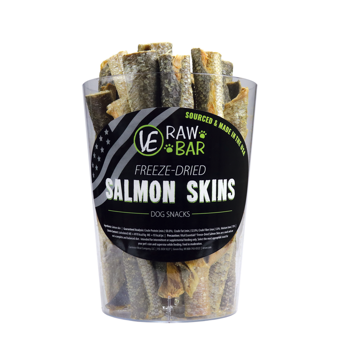 Vital Essentials Dog Freeze Dried Raw Bar Salmon Skin