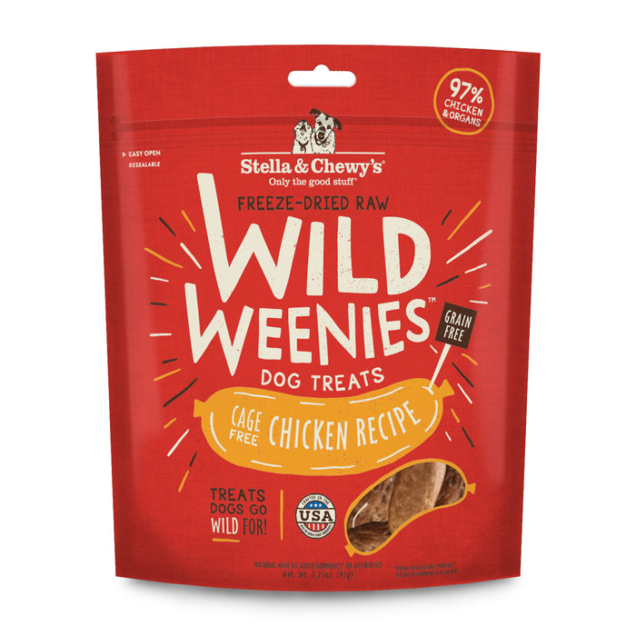 Stella & Chewy's Dog Treats Freeze Dried Wild Weenies Chicken Recipe