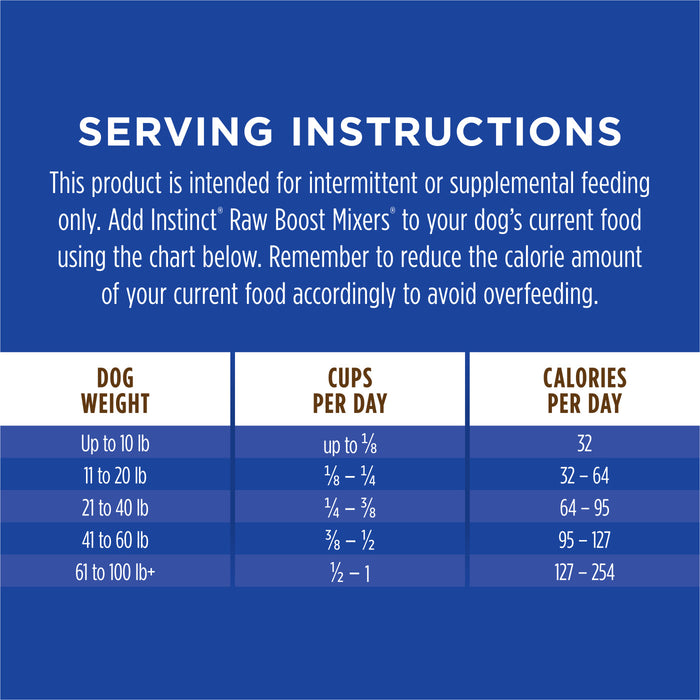 Instinct Dog Freeze Dried Raw Boost Mixers, Multi-Vitamin Adult Senior
