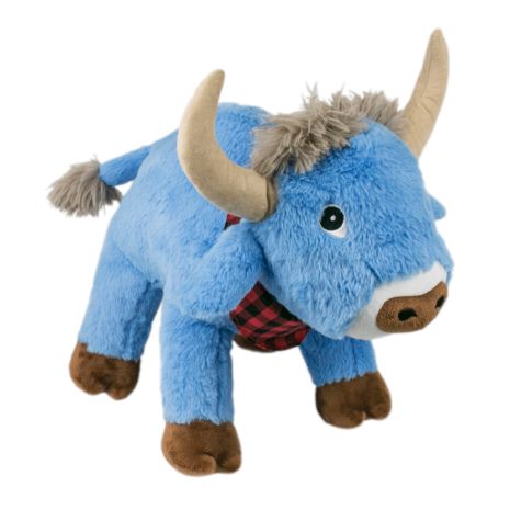 Tall Tails Dog Toy Plush Squeaker Crunch Blue OX 10"