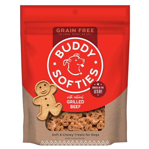 Buddy Biscuit Soft & Chewy Dog Grain Free Treats Beef