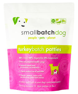Small Batch Dog Frozen Raw Food Patties Turkey