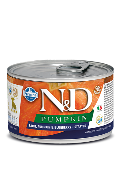 Farmina N&D Pumpkin Grain Free Dog Can Food Lamb & Blueberry Starter Mini