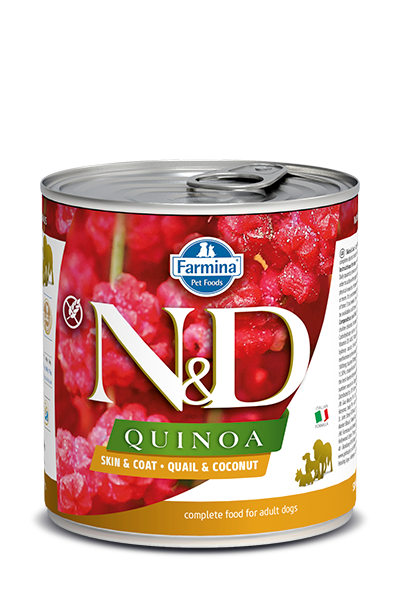 Farmina N&D Quinoa Functional Grain Free Dog Can Food Skin & Coat Quail & Coconut Med/Maxi