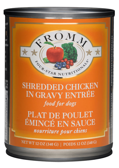 Fromm Four Star Grain Free Dog Can Food, Shredded Chicken