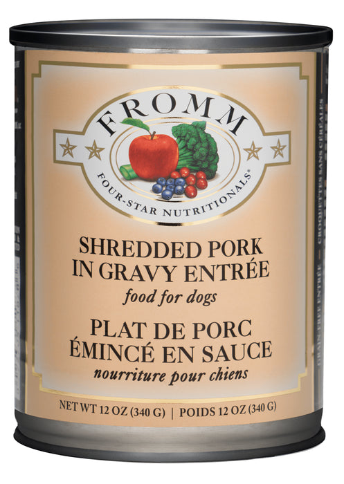 Fromm Four Star Grain Free Dog Can Food, Shredded Pork