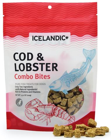 Icelandic Combo Bites Dog Treats Cod & Lobster, 3.52oz