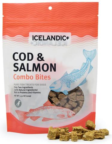 Icelandic Combo Bites Dog Treats Cod & Salmon, 3.52oz