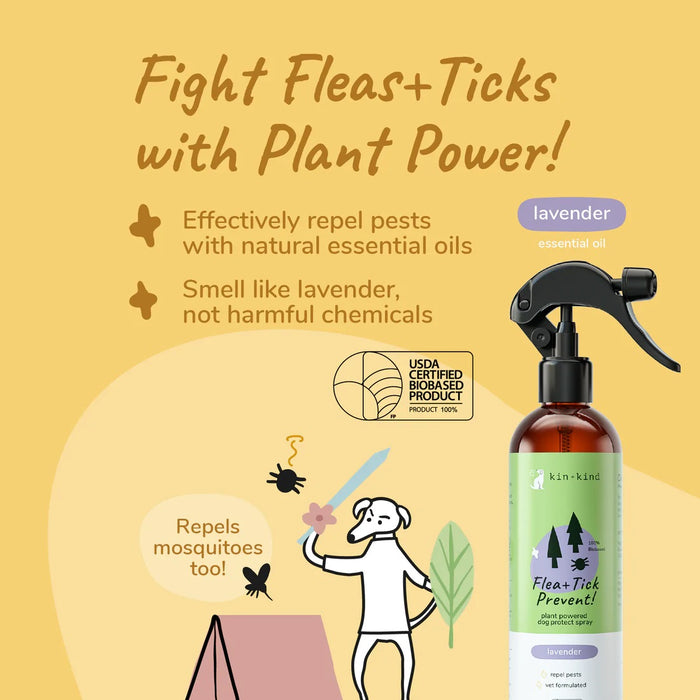 Kin & Kind Flea/Tick Repel Spray Lavender