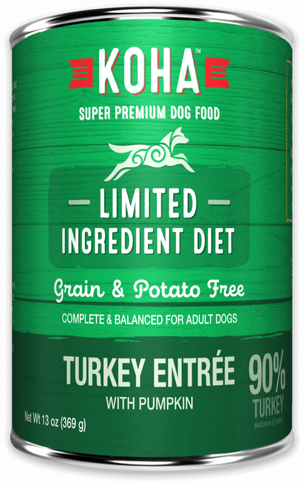 Koha Limited Ingredient Dog Grain Free Can Food 90% Turkey