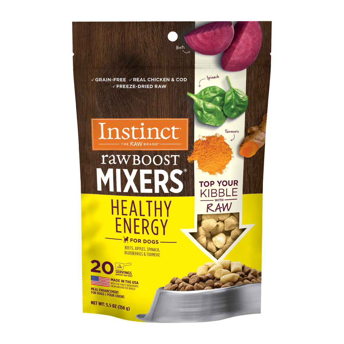 Instinct Dog Freeze Dried Raw Boost Mixers, Healthy Energy On Sale