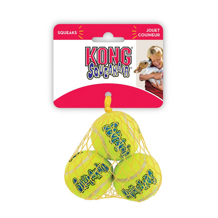 Kong SqueakAir Dog Toy Tennis Balls, X-Small 3pk