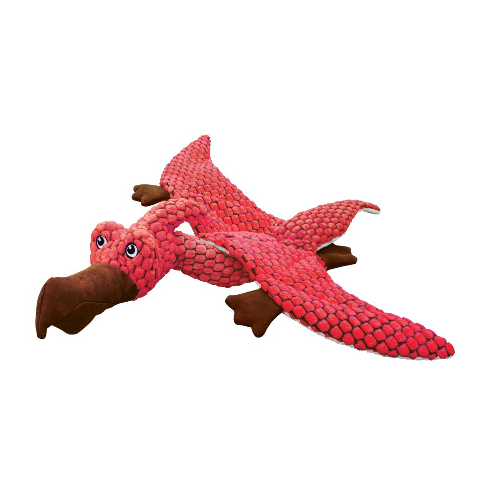 Kong Dyno Pterodactyl Coral Dog Toy