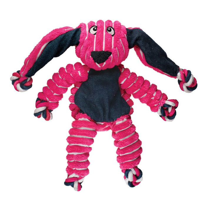 Kong Floppy Knot Pink Bunny Dog Toy