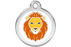 Red Dingo Enamel Pet ID Tag Lion (1LI), Small