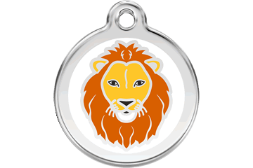 Red Dingo Enamel Pet ID Tag Lion (1LI), Large