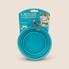 Messy Mutt Dog Collapsible Bowl Blue